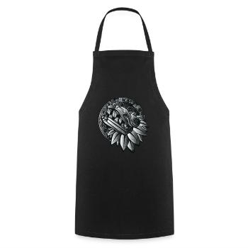 Quetzalcoatl Aztecs Feathered Snake Maya Inca - Cooking Apron - black - Front - AI Model Male 185 dark (185cm)