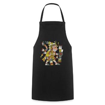 Mixcoatl Aztec God Cloud Serpent Maya Inka Tolt - Cooking Apron - black - Front - AI Model Male 185 dark (185cm)
