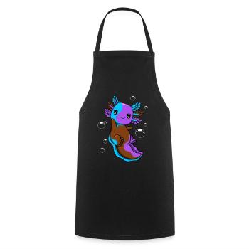 Androsexuelle Flag Axolotl Heap Kawaii - Cooking Apron - black - Front - AI Model Male 185 dark (185cm)