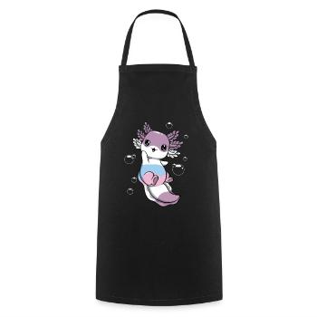 Intersexuelle Flagge Axolotl Haufen Kawaii - Kochschürze - Schwarz - Vorne - AI Model Male 185 dark (185cm)