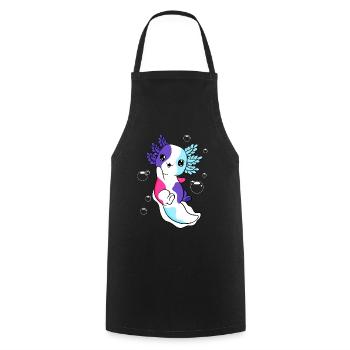 Mehrgeschlechtliche Flagge Axolotl Haufen Kawaii - Kochschürze - Schwarz - Vorne - AI Model Male 185 dark (185cm)