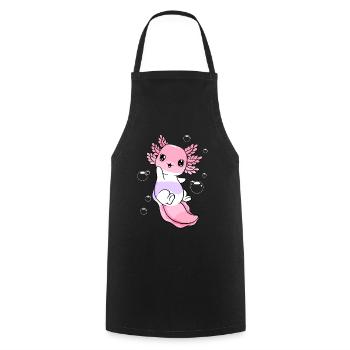 Pomosexuelle Flagge Axolotl Haufen Kawaii - Kochschürze - Schwarz - Vorne - AI Model Male 185 dark (185cm)