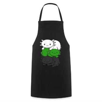 Neutrois Flagge Axolotl Haufen Kawaii Neutrois Sto - Kochschürze - Schwarz - Vorne - AI Model Male 185 dark (185cm)