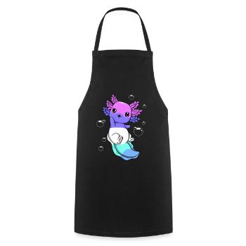 Spectrosexual Flag Axolotl Pile Kawaii - Cooking Apron - black - Front - AI Model Male 185 dark (185cm)
