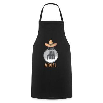 Funny Car Manual Shift lever knob on Sombrero - Cooking Apron - black - Front - AI Model Male 185 dark (185cm)