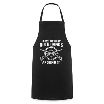 Funny Hunting Hunter Funny - Cooking Apron - black - Front - AI Model Male 185 dark (185cm)