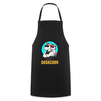 Licorne Dadacorn Père Fils Bébé Garçon - Tablier de cuisine - noir - Devant - AI Model Male 185 dark (185cm)