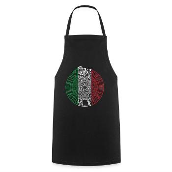 Quetzalcoatl Ouroboros Schla à plumes aztèque - Tablier de cuisine - noir - Devant - AI Model Male 185 dark (185cm)