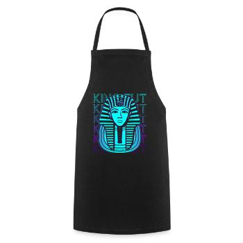 King Tutankhamun Egyptian Pharaoh - Cooking Apron - black - Front - AI Model Male 185 dark (185cm)