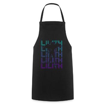 Lilith Seal Enochian Occult Magick Satanic - Cooking Apron - black - Front - AI Model Male 185 dark (185cm)