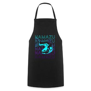 Namazu Earthshaker Mythologie japonaise Poisson-chat - Tablier de cuisine - noir - Devant - AI Model Male 185 dark (185cm)