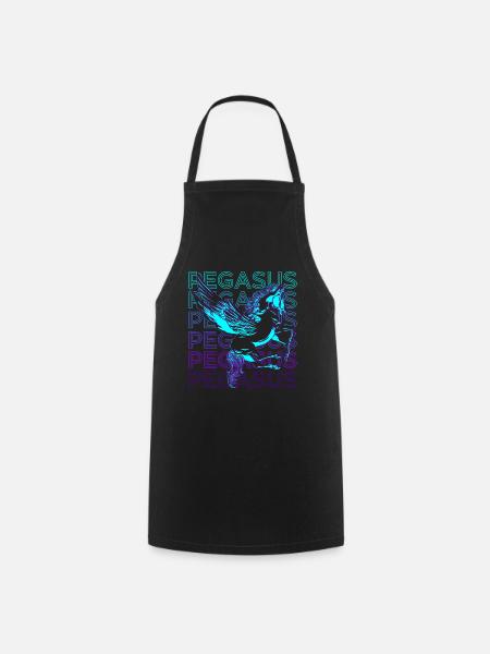 Pégase Mythologie grecque Cheval ailé A - Tablier de cuisine - noir