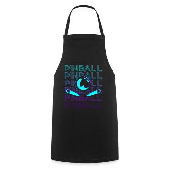 Joueur de flipper Rétro - Tablier de cuisine - noir - Devant - AI Model Male 185 dark (185cm)