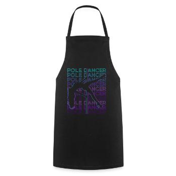 Pole Dancer Pole Dance Retro - Cooking Apron - black - Front - AI Model Male 185 dark (185cm)