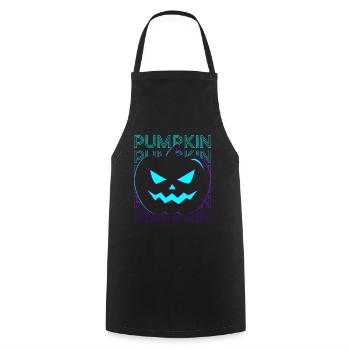 Pumpkin Head Jack O Lantern Halloween Retro - Cooking Apron - black - Front - AI Model Male 185 dark (185cm)