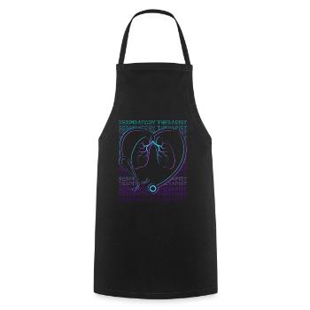 Respiratory Therapist Respiratory Therapy Retro - Cooking Apron - black - Front - AI Model Male 185 dark (185cm)