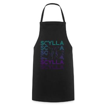 Scylla Skylla Mythologie grecque Grec ancien - Tablier de cuisine - noir - Devant - AI Model Male 185 dark (185cm)