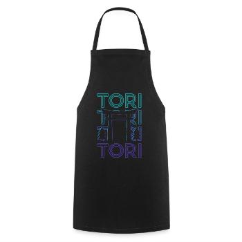 Porte Torii Temple Torii Japonais Tori Rétro - Tablier de cuisine - noir - Devant - AI Model Male 185 dark (185cm)