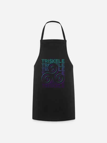 Triskele Triskelion Ancien symbole celtique - Tablier de cuisine - noir