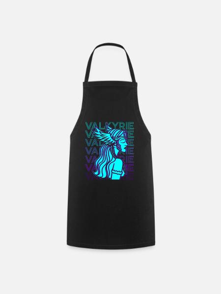 Valkyrie Viking Rétro - Tablier de cuisine - noir