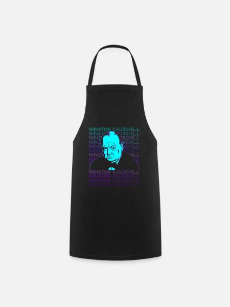 Winston Churchill Rétro - Tablier de cuisine - noir