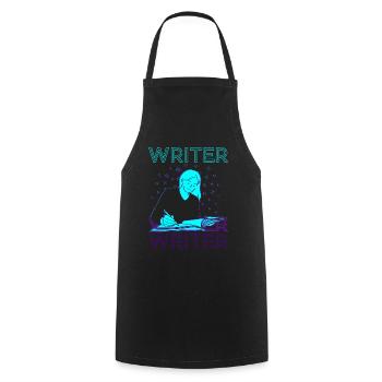 Auteur Auteur Écriture Rétro - Tablier de cuisine - noir - Devant - AI Model Male 185 dark (185cm)