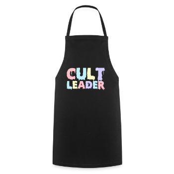 Chef de secte Pastel Goth Occultisme occulte - Tablier de cuisine - noir - Devant - AI Model Male 185 dark (185cm)