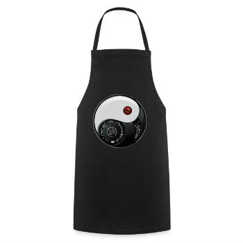 Cyborg Ying Yang Yin Yang Cyber Esthétique - Tablier de cuisine - noir - Devant - AI Model Male 185 dark (185cm)
