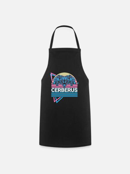 Cerberus Ancient Greek Mythology Retro - Cooking Apron - black