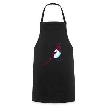 Pie d’oiseau Splash colorée - Tablier de cuisine - noir - Devant - AI Model Male 185 dark (185cm)