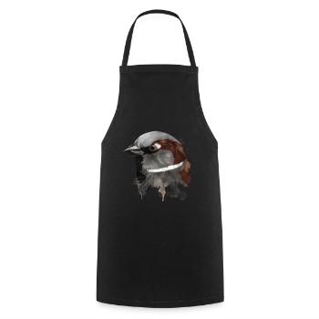 Moineau domestique Splash Moineau domestique Oiseau Moineau - Tablier de cuisine - noir - Devant - AI Model Male 185 dark (185cm)