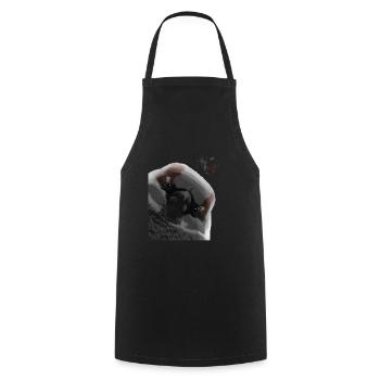 Curieux Moineau Domestique Moineau Domestique Oiseau Moineau - Tablier de cuisine - noir - Devant - AI Model Male 185 dark (185cm)