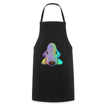 Spalsh Dog Bedlington Terrier - Cooking Apron - black - Front - AI Model Male 185 dark (185cm)