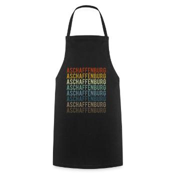 Aschaffenburg City Retro Vintage - Cooking Apron - black - Front - AI Model Male 185 dark (185cm)