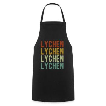 Lychen City Retro Vintage - Cooking Apron - black - Front - AI Model Male 185 dark (185cm)