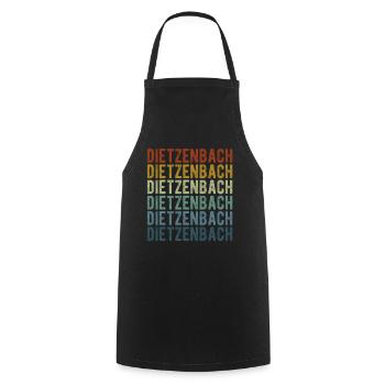 Dietzenbach Stadt Retro Vintage - Kochschürze - Schwarz - Vorne - AI Model Male 185 dark (185cm)