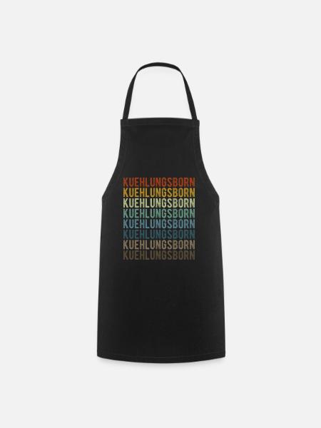 Kuehlungsborn Stadt Retro Vintage - Kochschürze - Schwarz