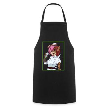 Biopunk Anime Girls Biopunk Aesthetic - Cooking Apron - black - Front - AI Model Male 185 dark (185cm)