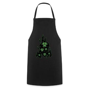 Biopunk Flame Biopunk Aesthetics - Cooking Apron - black - Front - AI Model Male 185 dark (185cm)