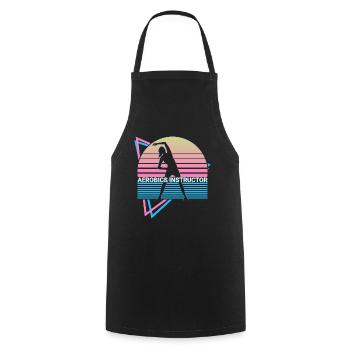Aerobics Instructor Retro - Cooking Apron - black - Front - AI Model Male 185 dark (185cm)