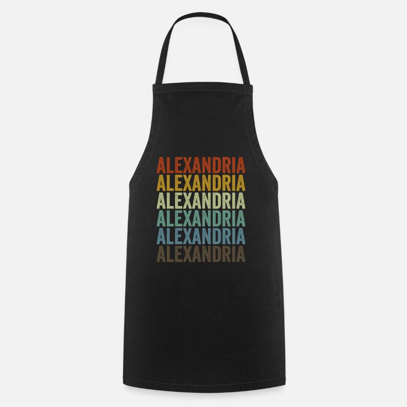 Alexandrie Egypte Rétro Vintage - Tablier de cuisine - noir