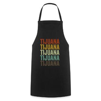 Tijuana Mexique Rétro Vintage - Tablier de cuisine - noir - Devant - AI Model Male 185 dark (185cm)
