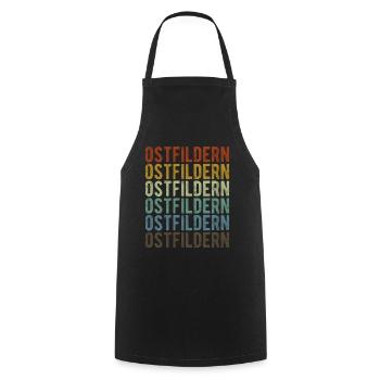 Ostfildern City Retro Vintage - Cooking Apron - black - Front - AI Model Male 185 dark (185cm)