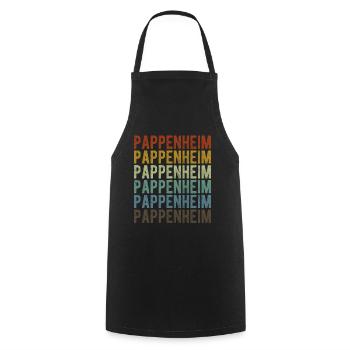 Pappenheim Stadt Retro Vintage - Kochschürze - Schwarz - Vorne - AI Model Male 185 dark (185cm)