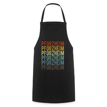 Pforzheim City Rétro Vintage - Tablier de cuisine - noir - Devant - AI Model Male 185 dark (185cm)