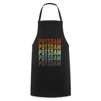 Potsdam City Retro Vintage - Tablier de cuisine - noir - Devant - AI Model Male 185 dark (185cm)