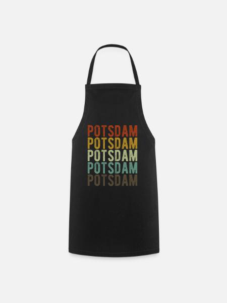 Potsdam Stadt Retro Vintage - Kochschürze - Schwarz