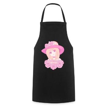 Coquette Esthétique Rose Anime Girl Centre-ville - Tablier de cuisine - noir - Devant - AI Model Male 185 dark (185cm)