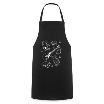 Downtown Girl Aesthetic Pattern Coquette Aesthetic - Cooking Apron - black - Front - AI Model Male 185 dark (185cm)