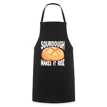 Drôle de boulanger - Tablier de cuisine - noir - Devant - AI Model Male 185 dark (185cm)